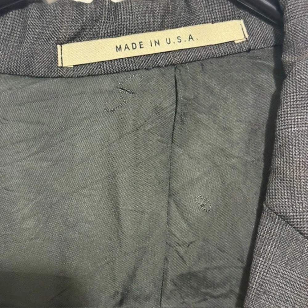 Vintage‎ Valentino Mens Gray Virgin Wool Cashmere Glen Plaid Blazer Sport Coat